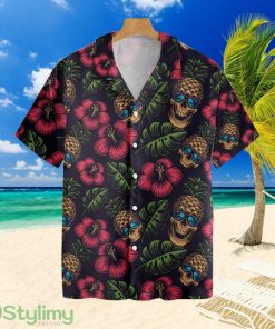 Pineapple Skull Black Hawaiian Shirt For Men And Women Product Photo 1