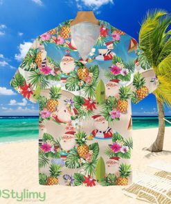 Pineapple Summer Santa Claus Hawaiian Shirt For Men And Women Product Photo 1