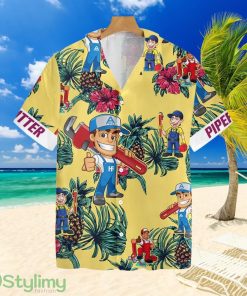 Pipefitter Pineapple Seamless Pattern Hawaiian Shirt For Men And Women Product Photo 1