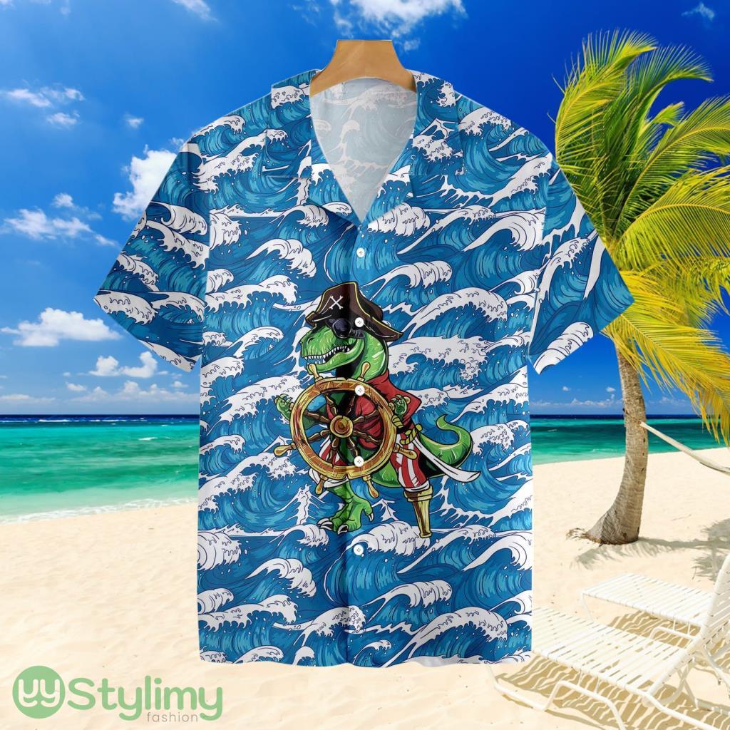 Pirate Dinosaur Hawaiian Shirt For Men And Women 2 Pirate Dinosaur Hawaiian Shirt For Men And Women Product Photo 1