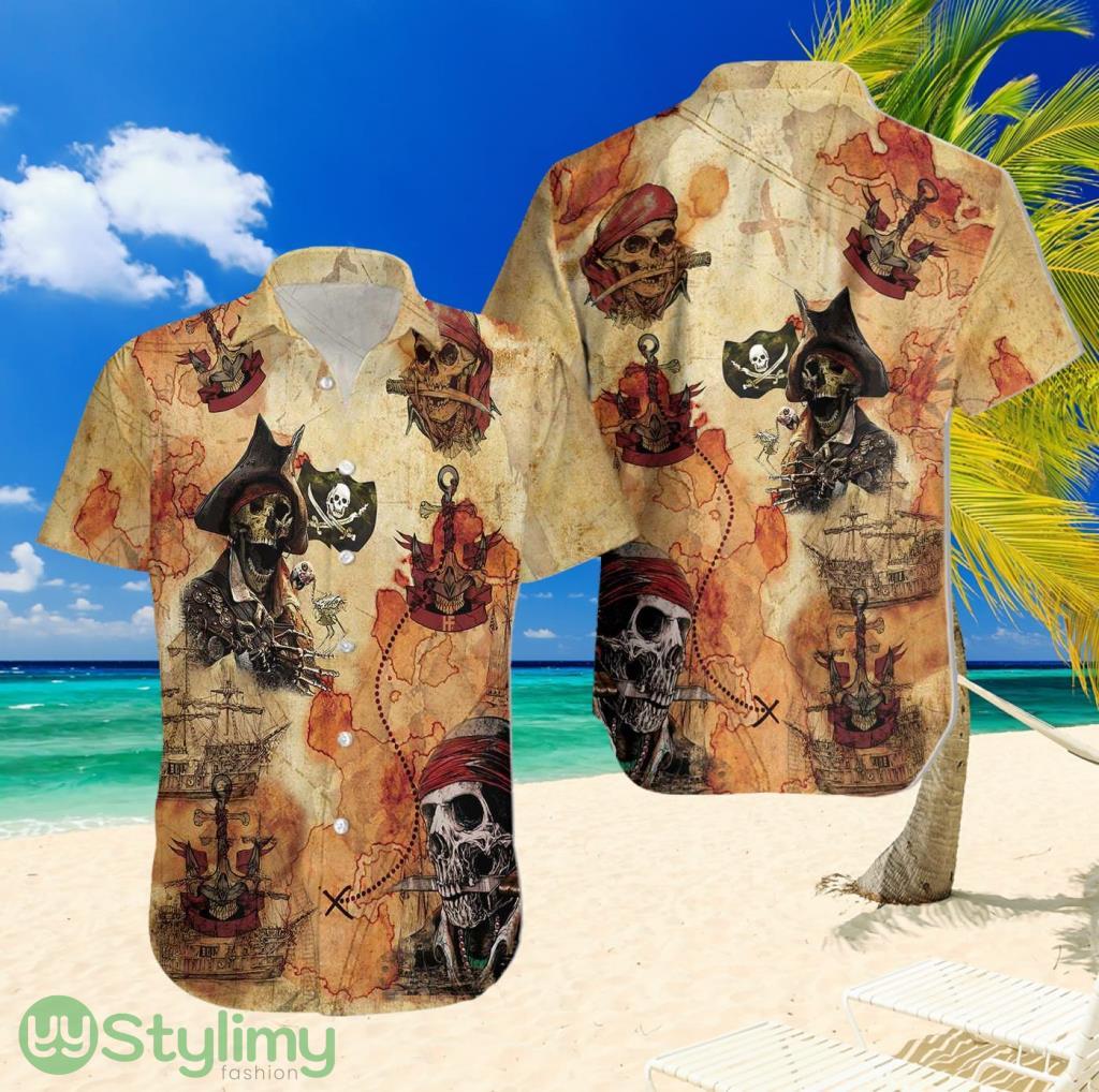Pirate Skull Treasure Hunt Hawaiian Shirt For Men And Women 2 Pirate Skull Treasure Hunt Hawaiian Shirt For Men And Women Product Photo 1