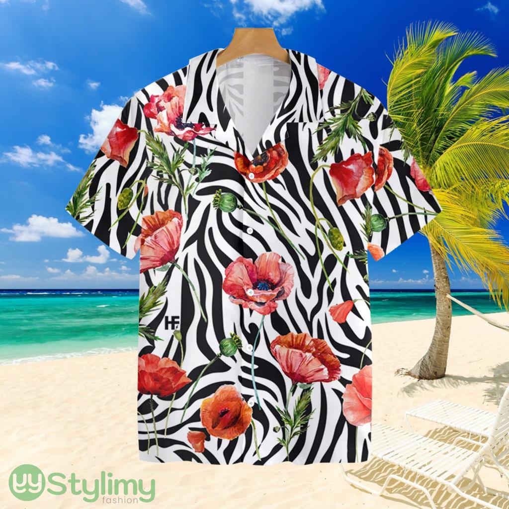 Poppy Zebra Watercolor Painting Art Hawaiian Shirt For Men And Women 1 Poppy Zebra Watercolor Painting Art Hawaiian Shirt For Men And Women Product Photo 1