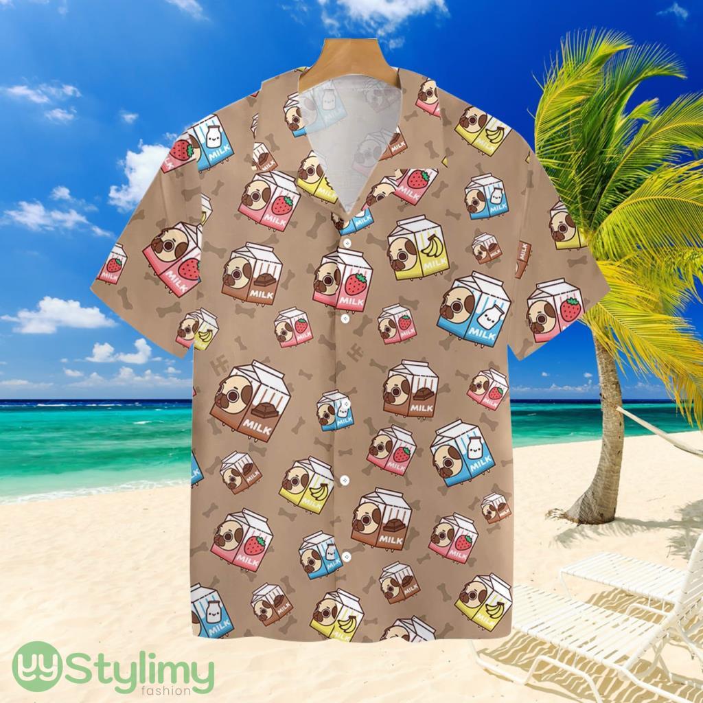 Pug Milk Seamless Hawaiian Shirt For Men And Women 1 Pug Milk Seamless Hawaiian Shirt For Men And Women Product Photo 1