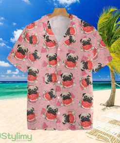 Pug Watermelon Seamless Dog Hawaiian Shirt For Men And Women Product Photo 1