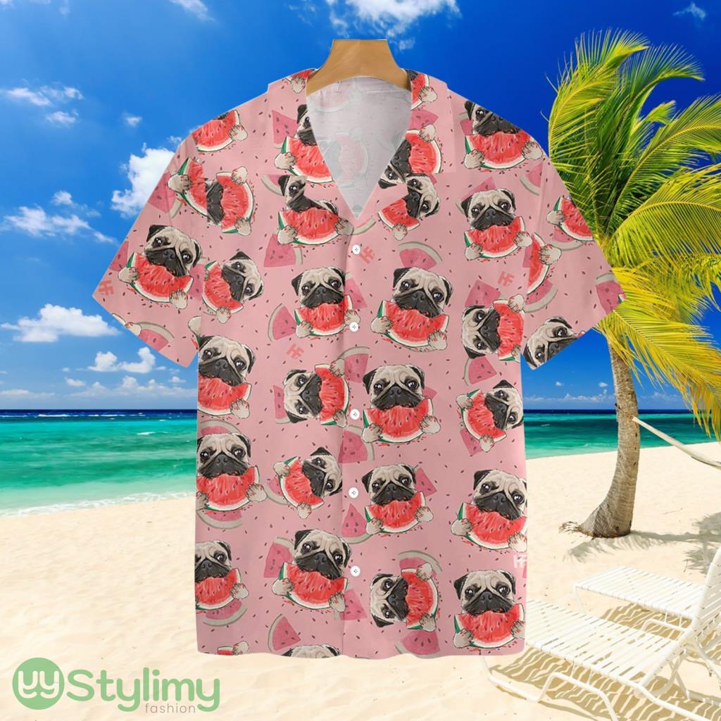 Pug Watermelon Seamless Dog Hawaiian Shirt For Men And Women 2 Pug Watermelon Seamless Dog Hawaiian Shirt For Men And Women Product Photo 1