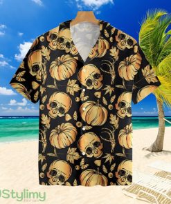 Pumpkin Skull Halloween Hawaiian Shirt For Men And Women Product Photo 1