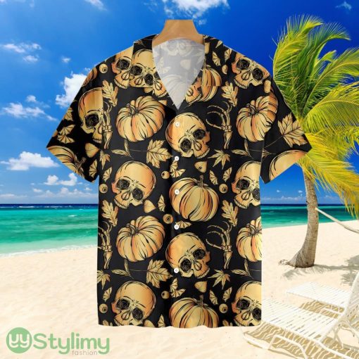 Pumpkin Skull Halloween Hawaiian Shirt For Men And Women