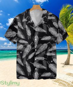 Raven Feather Pattern Goth Hawaiian Shirt For Men And Women Product Photo 1