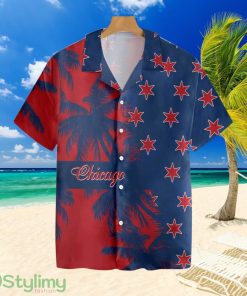 Red Blue Chicago Hawaiian Shirt For Men And Women Product Photo 1