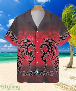Red Tribal Dragon Hawaiian Shirt For Men And Women Product Photo 1