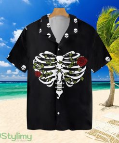 Rib Cage Heart Style With Rose Goth Hawaiian Shirt For Men And Women Product Photo 1