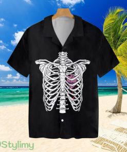 Rib Cage With Broken Heart Goth Hawaiian Shirt For Men And Women Product Photo 1