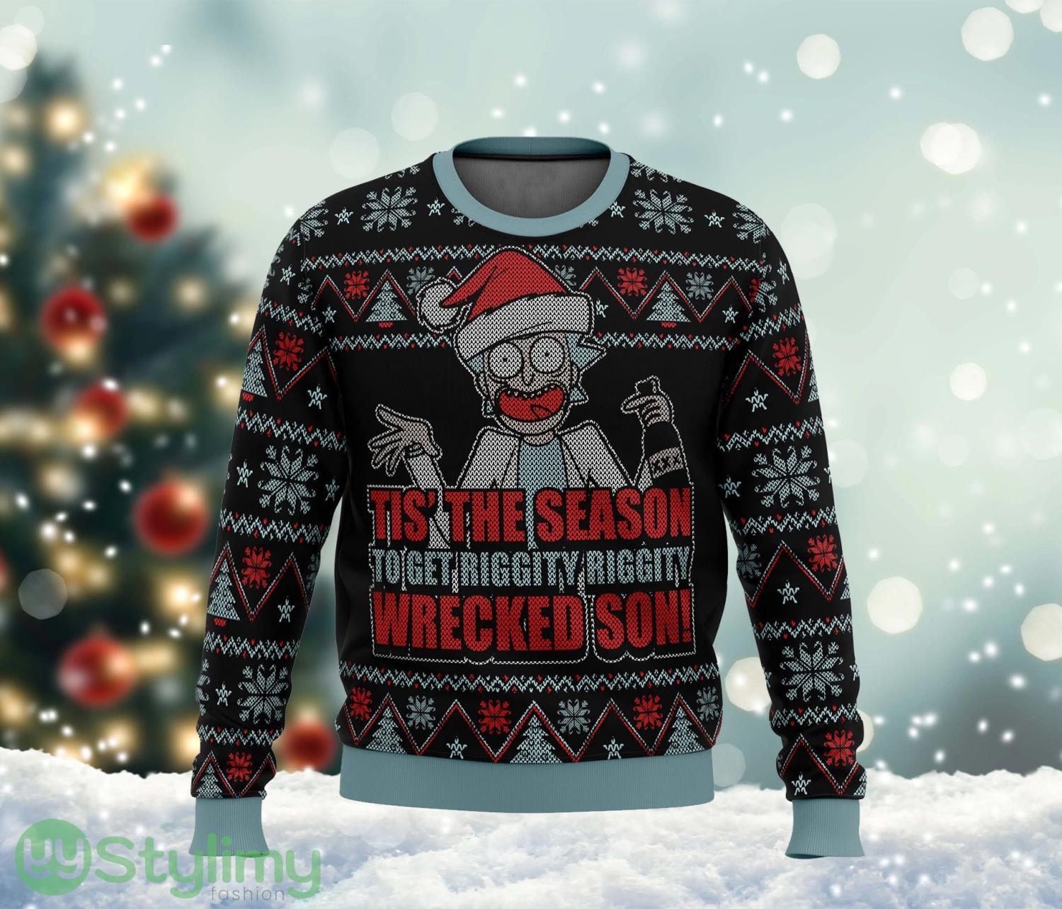 Rick And Mo-rty Tis The Season Ugly Christmas Sweater Cute Christmas Gift For Family 3 Rick And Mo-rty Tis The Season Ugly Christmas Sweater Cute Christmas Gift For Family Product Photo 1