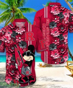 Rutgers Scarlet Knights Hawaiian Shirt Mickey Love Surfing Trending Summer Gift Product Photo 1