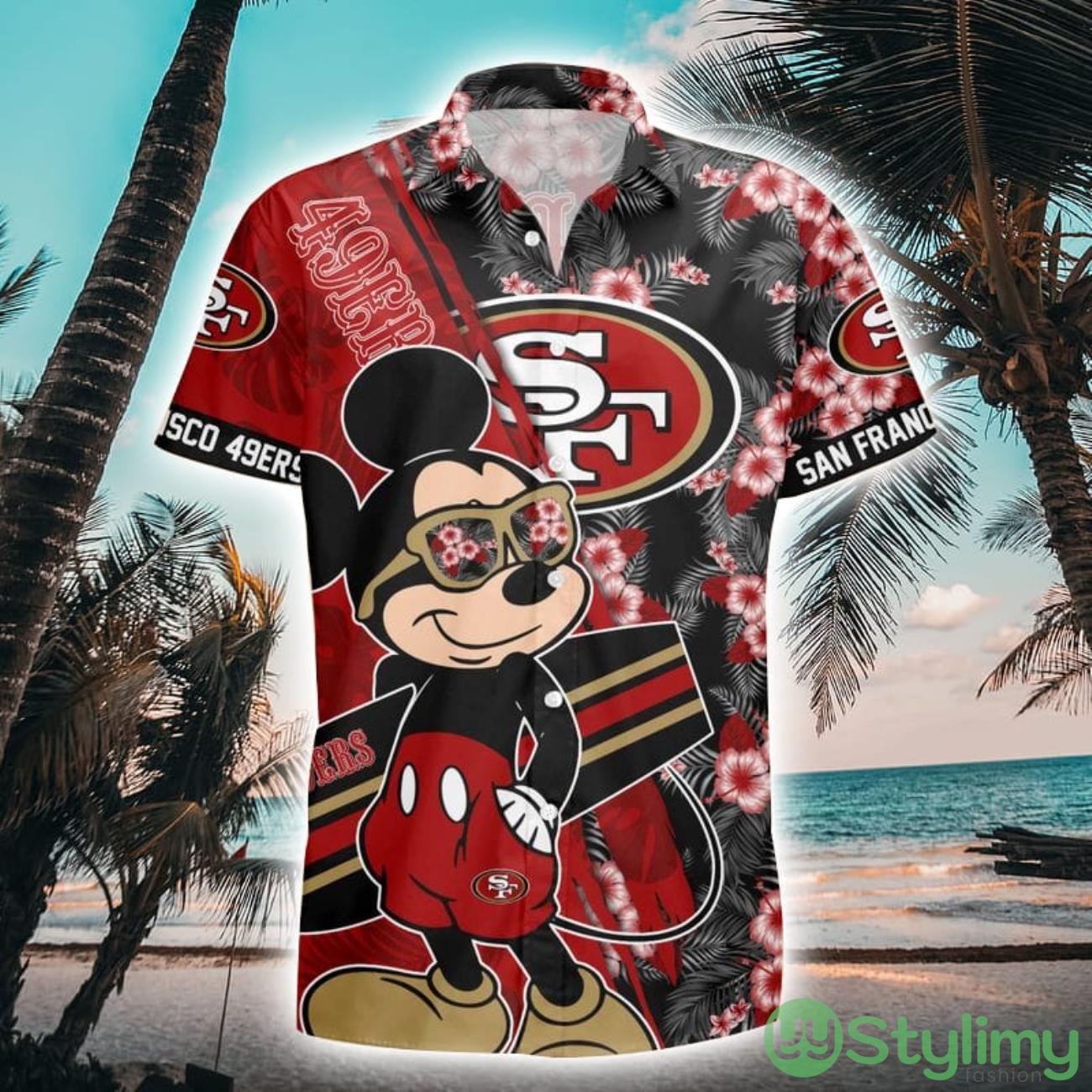San Francisco 49ers Surfing Mickey All Over Printed Hawaiian Shirt 2 San Francisco 49ers Surfing Mickey All Over Printed Hawaiian Shirt Product Photo 1