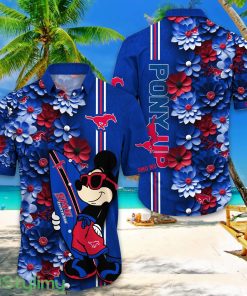 SMU Mustangs Hawaiian Shirt Mickey Love Surfing Trending Summer Gift Product Photo 1