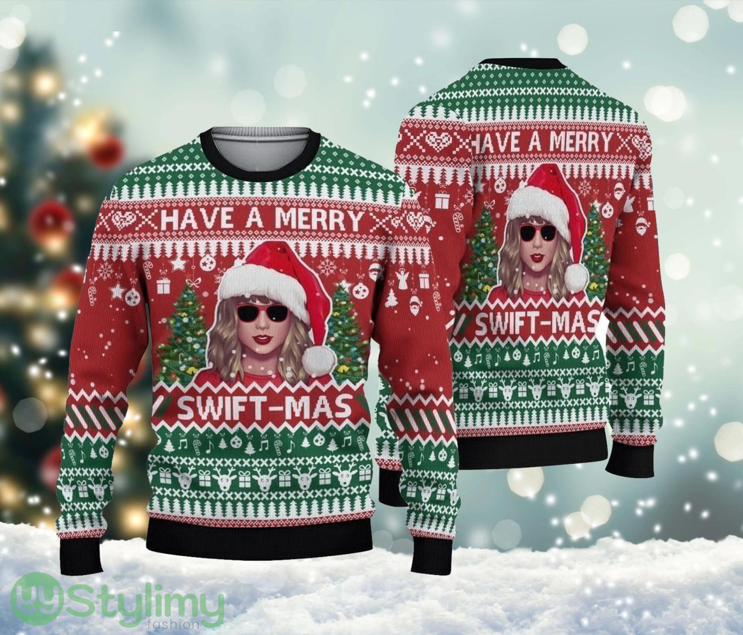 Taylor All Over Print Taylor Swift Ugly Christmas Sweater Cute Christmas Gift For Family 2 Taylor All Over Print Taylor Swift Ugly Christmas Sweater Cute Christmas Gift For Family Product Photo 1