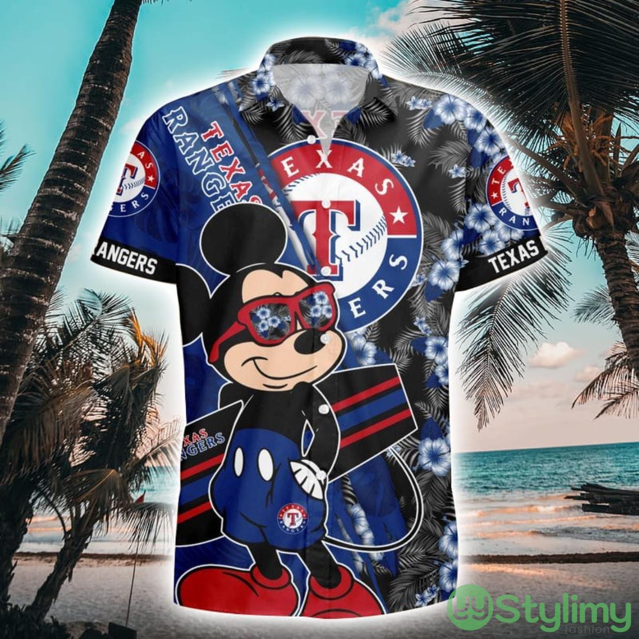 Texas Rangers Surfing Mickey All Over Printed Hawaiian Shirt 2 Texas Rangers Surfing Mickey All Over Printed Hawaiian Shirt Product Photo 1
