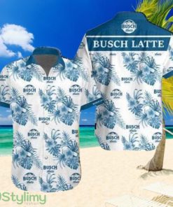 Topeka Style Blue Busch Light Hawaiian Aloha Shirts #v Product Photo 1