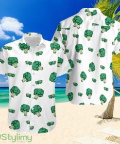 Topeka Style Broccoli Pattern Print Design Flower Short Sleeve Hawaiian Shirt Product Photo 1