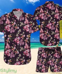 Topeka Style Flower Hawaiian Shirt And Short - Pink Floral Aloha Hawaii Shirt - Presents For Summer Holidays Product Photo 1
