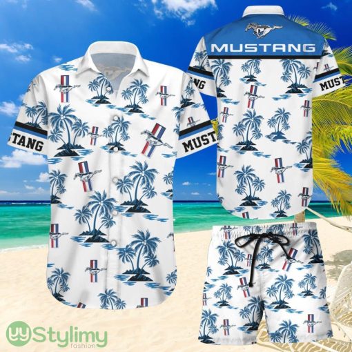 Topeka Style Ford Mustang Logo Hawaiian Shirt And Short – Maria Product Photo 1
