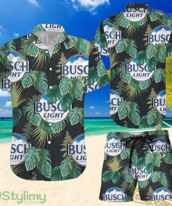 Topeka Style Hawaiian Aloha Shirts Busch Light Tropical Leaves Product Photo 1