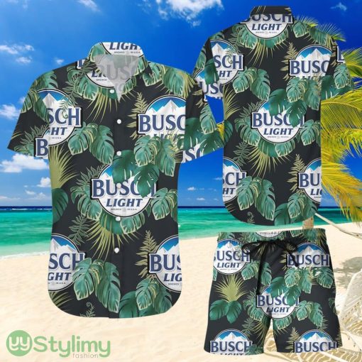 Topeka Style Hawaiian Aloha Shirts Busch Light Tropical Leaves Product Photo 1