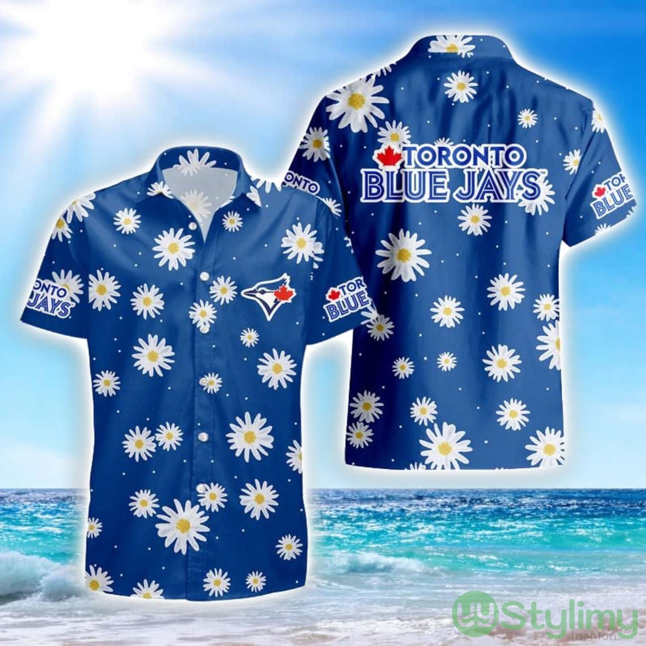 Toronto Blue Jays Daisy Flower All Over Print Hawaiian Shirt 2 Toronto Blue Jays Daisy Flower All Over Print Hawaiian Shirt Product Photo 1