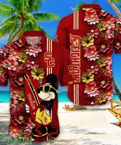 USC Trojans Hawaiian Shirt Mickey Love Surfing Trending Summer Gift Product Photo 1