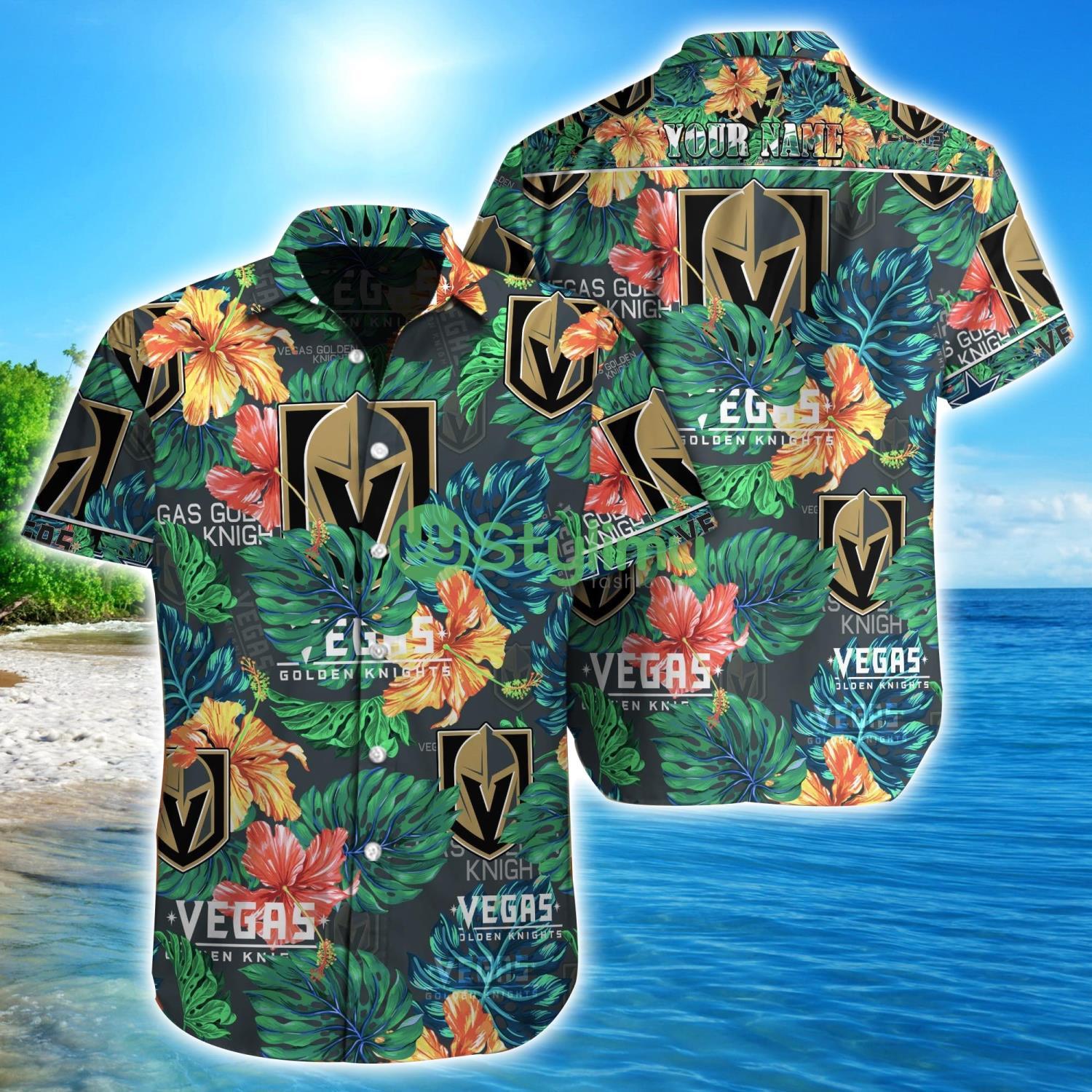 Vegas Golden Knights NHL Custom Name Hawaiian shirt Aloha Summer Gift 2 Vegas Golden Knights NHL Custom Name Hawaiian shirt Aloha Summer Gift Product Photo 1