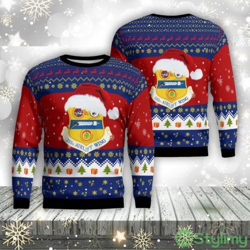 153d Airlift Wing Wyoming Air National Guard Christmas Aop Ugly Sweater Family Gift