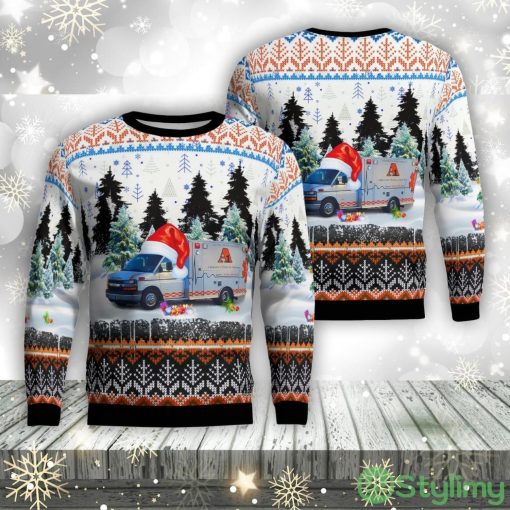A1 Emergency Medical Services, Altamont, Illinois Christmas Aop Ugly Sweater Family Gift