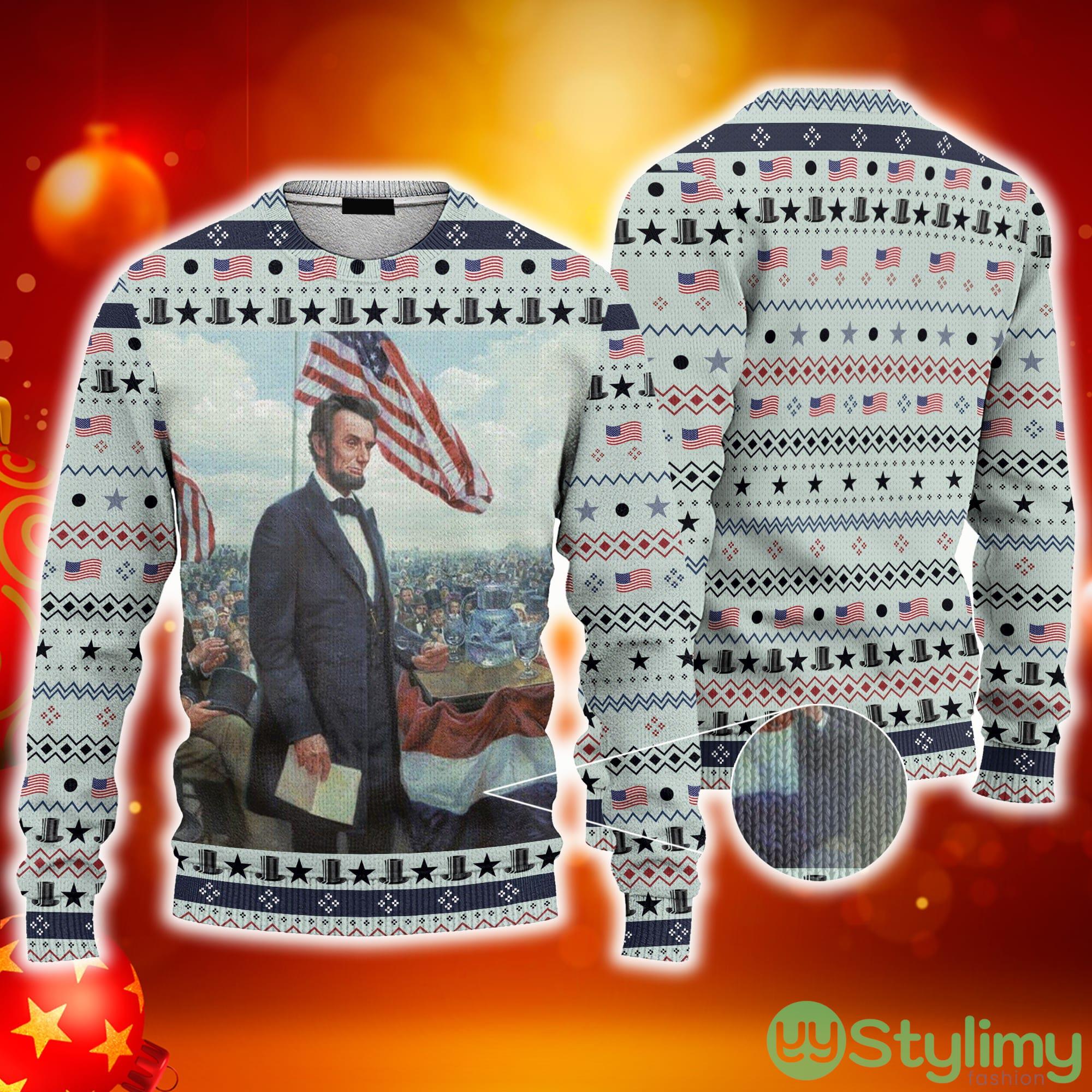 Abraham Lincoln Custom Cosplay Ugly 3D Sweater AOP Best Gift For Christmas 3 Abraham Lincoln Custom Cosplay Ugly 3D Sweater AOP Best Gift For Christmas - Abraham Lincoln Custom Cosplay Ugly Sweater Best Gift For Christmas_3