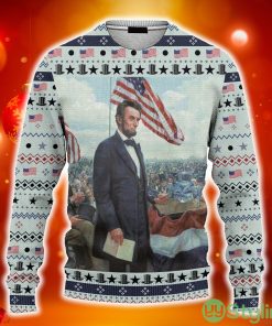 Abraham Lincoln Custom Cosplay Ugly 3D Sweater AOP Best Gift For Christmas - Abraham Lincoln Custom Cosplay Ugly Sweater Best Gift For Christmas_1