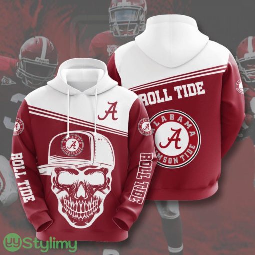 Alabama Crimson Tide Skull 3D All Over Printed Hoodie For Men And Women Product Photo 1