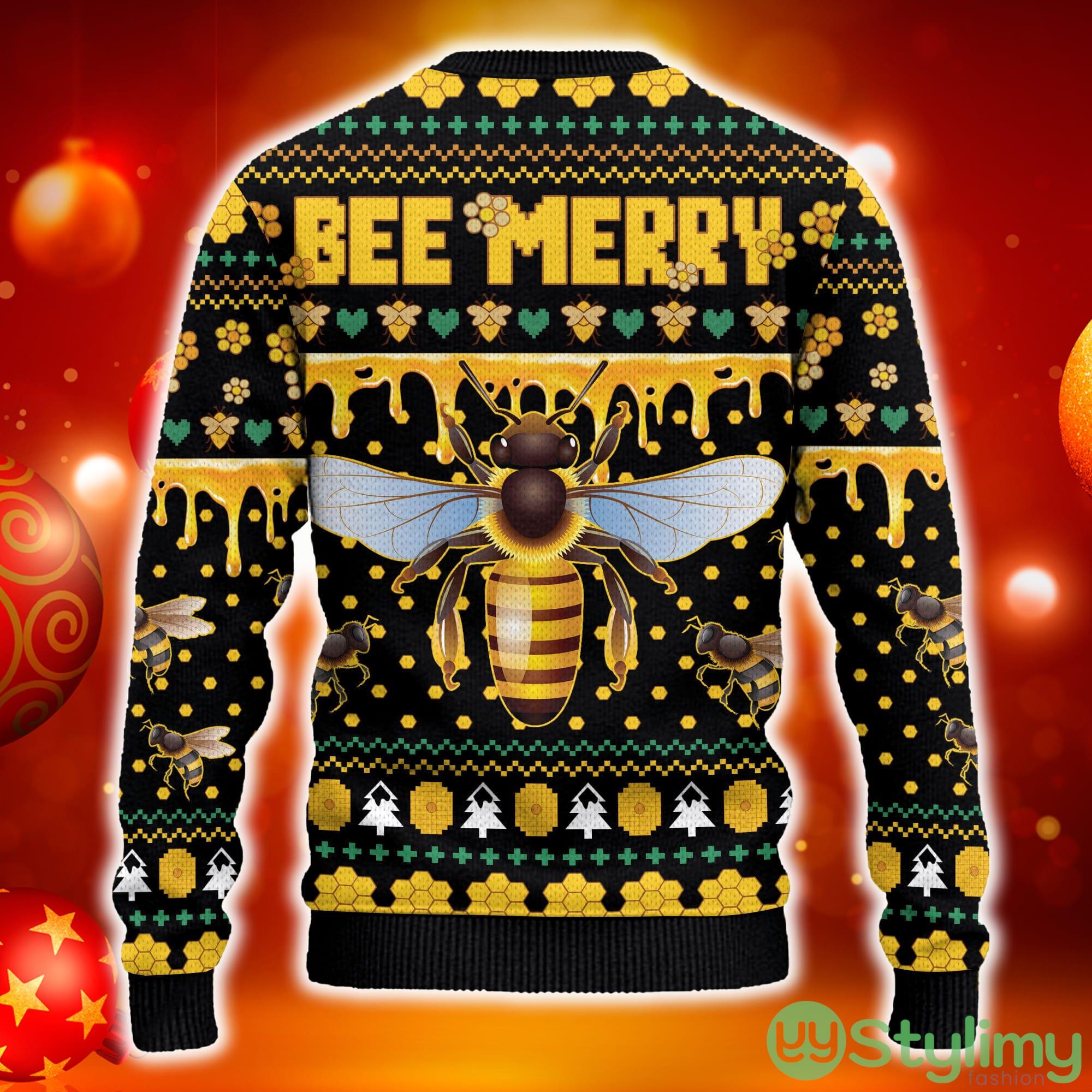 Animal Bee Merry Ugly Christmas 3D Sweater AOP 2 Animal Bee Merry Ugly Christmas 3D Sweater AOP - Animal Bee Merry Ugly Christmas Sweater_2