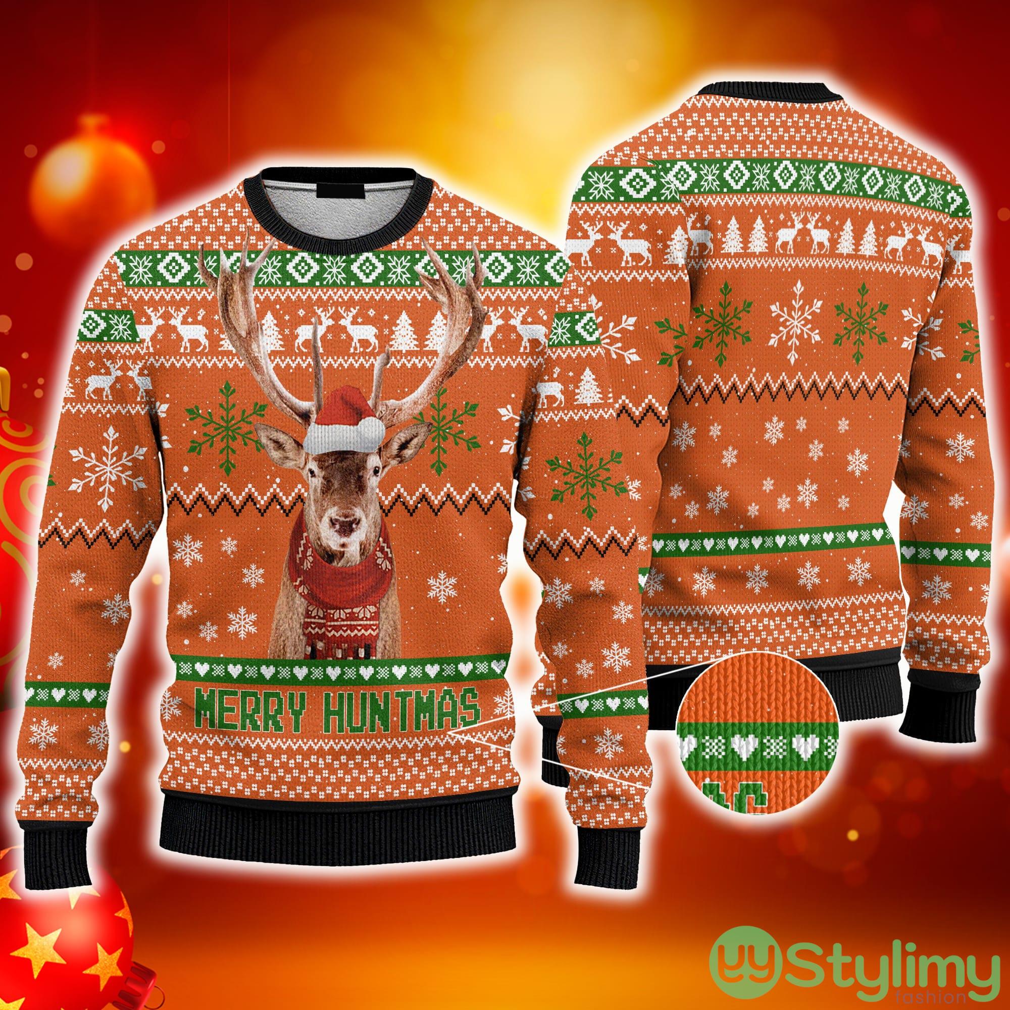 Animal Deer Merry Huntmas Ugly Christmas 3D Sweater AOP 3 Animal Deer Merry Huntmas Ugly Christmas 3D Sweater AOP - Animal Deer Merry Huntmas Ugly Christmas Sweater_3