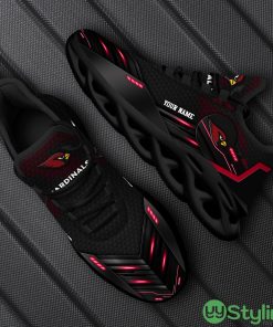 Arizona Cardinals NFL Sport Black Max Soul Shoes Custom Name Running Sneakers For Fans Gift - Arizona Cardinals-Personalized NFL Sport Black Max Soul Shoes_1
