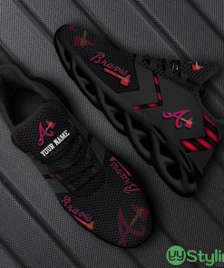Atlanta Braves MLB Max Soul Shoes Custom Name Running Sneakers For Fans Gift - Atlanta Braves-Personalized MLB Max Soul Shoes_1