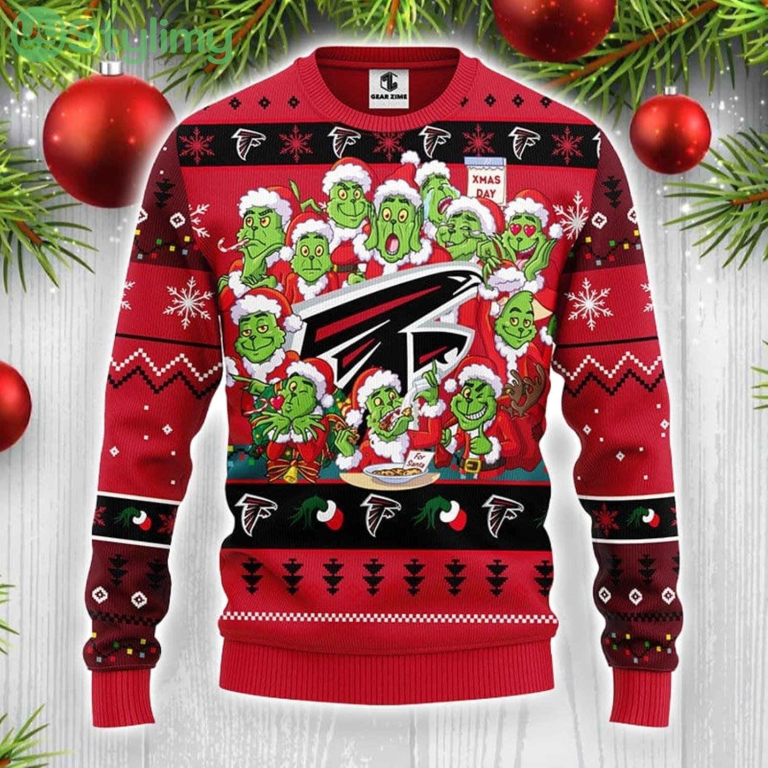 Atlanta Falcons 12 Grinch Xmas Day Christmas Ugly Sweater Xmas Holidays Gift For Fans 3 Atlanta Falcons 12 Grinch Xmas Day Christmas Ugly Sweater Xmas Holidays Gift For Fans Product Photo 1