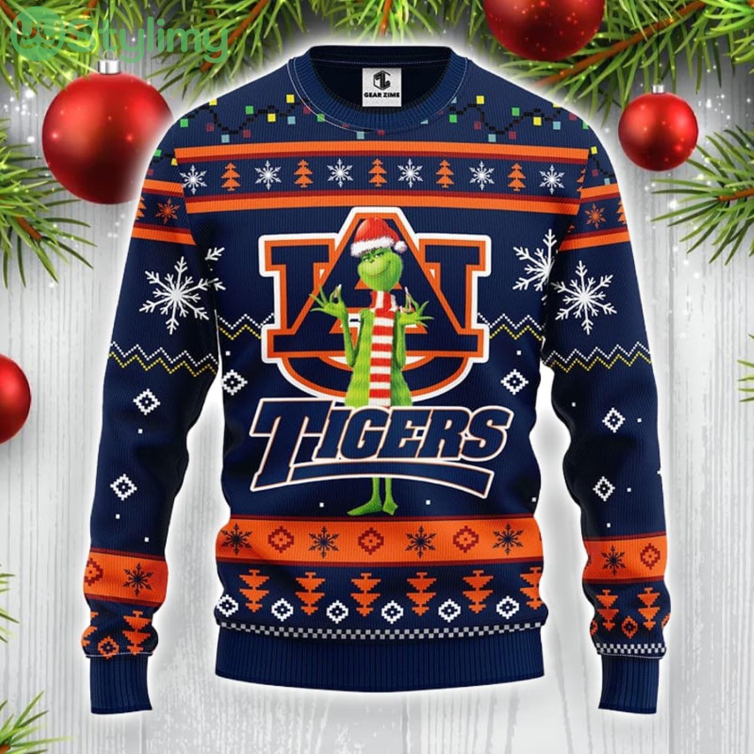 Auburn Tigers Funny Grinch Christmas Ugly Sweater Xmas Holidays Gift For Fans 3 Auburn Tigers Funny Grinch Christmas Ugly Sweater Xmas Holidays Gift For Fans Product Photo 1