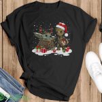 Baby Yoda And Groot Santa Christmas Shirt - G500 Gildan T-Shirt