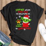 Baby Yoda You’re Never Too Old To Believen In The Magic Of Christmas Shirt - G500 Gildan T-Shirt