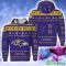 Baltimore Ravens Fabric Fans Gift 3D Hoodie Zip Hoodie Printed For Men And Women - Christmas Urly Sweater Snow Santa Pattern Logo Baltimore Ravens Christmas Tree Gifts Unisex For Fan, Hoodie, Sweatshirt-3D Unisex Hoodie_3