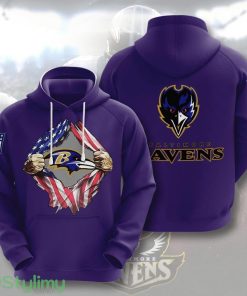 Baltimore Ravens Flag 3D All Over Printed Hoodie For Men And Women Product Photo 1