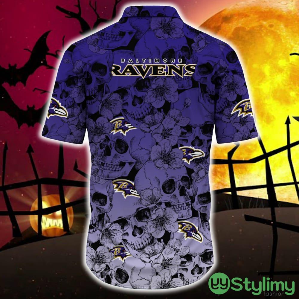 Baltimore Ravens Halloween Aloha Skull 3D Hawaiian Shirt For Fans Gift Christmas Men And Women 3 Baltimore Ravens Halloween Aloha Skull 3D Hawaiian Shirt For Fans Gift Christmas Men And Women - Baltimore Ravens Halloween Season Aloha Shirt, New Arrivals_4