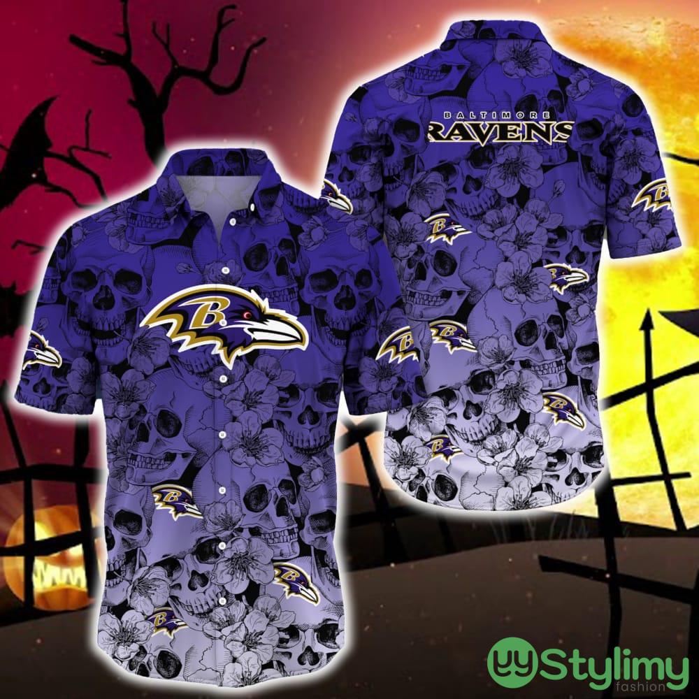 Baltimore Ravens Halloween Aloha Skull 3D Hawaiian Shirt For Fans Gift Christmas Men And Women 4 Baltimore Ravens Halloween Aloha Skull 3D Hawaiian Shirt For Fans Gift Christmas Men And Women - Baltimore Ravens Halloween Season Aloha Shirt, New Arrivals_1