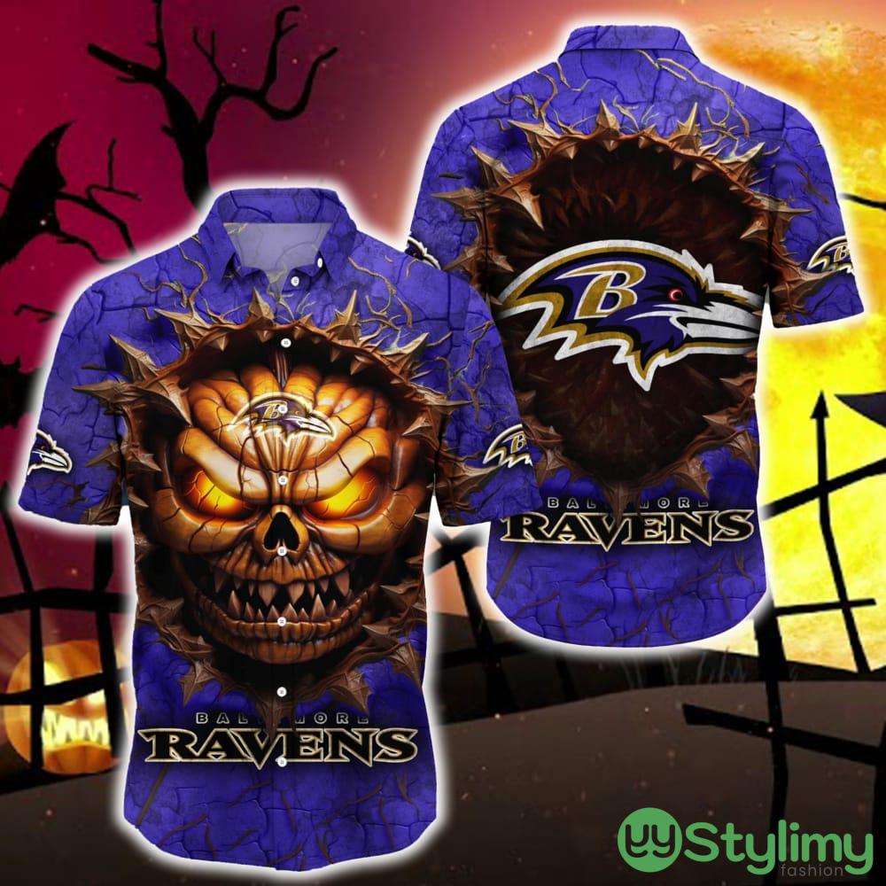 Baltimore Ravens Halloween Angry Skull 3D Hawaiian Shirt For Fans Gift Christmas Men And Women 4 Baltimore Ravens Halloween Angry Skull 3D Hawaiian Shirt For Fans Gift Christmas Men And Women - Baltimore Ravens Halloween Super Trending Shirt For This Season_1