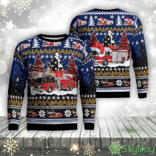 Batavia (Town), Genesee County, New York, Batavia Town Fire Department Aop Ugly Sweater Family Gift Product Photo 1